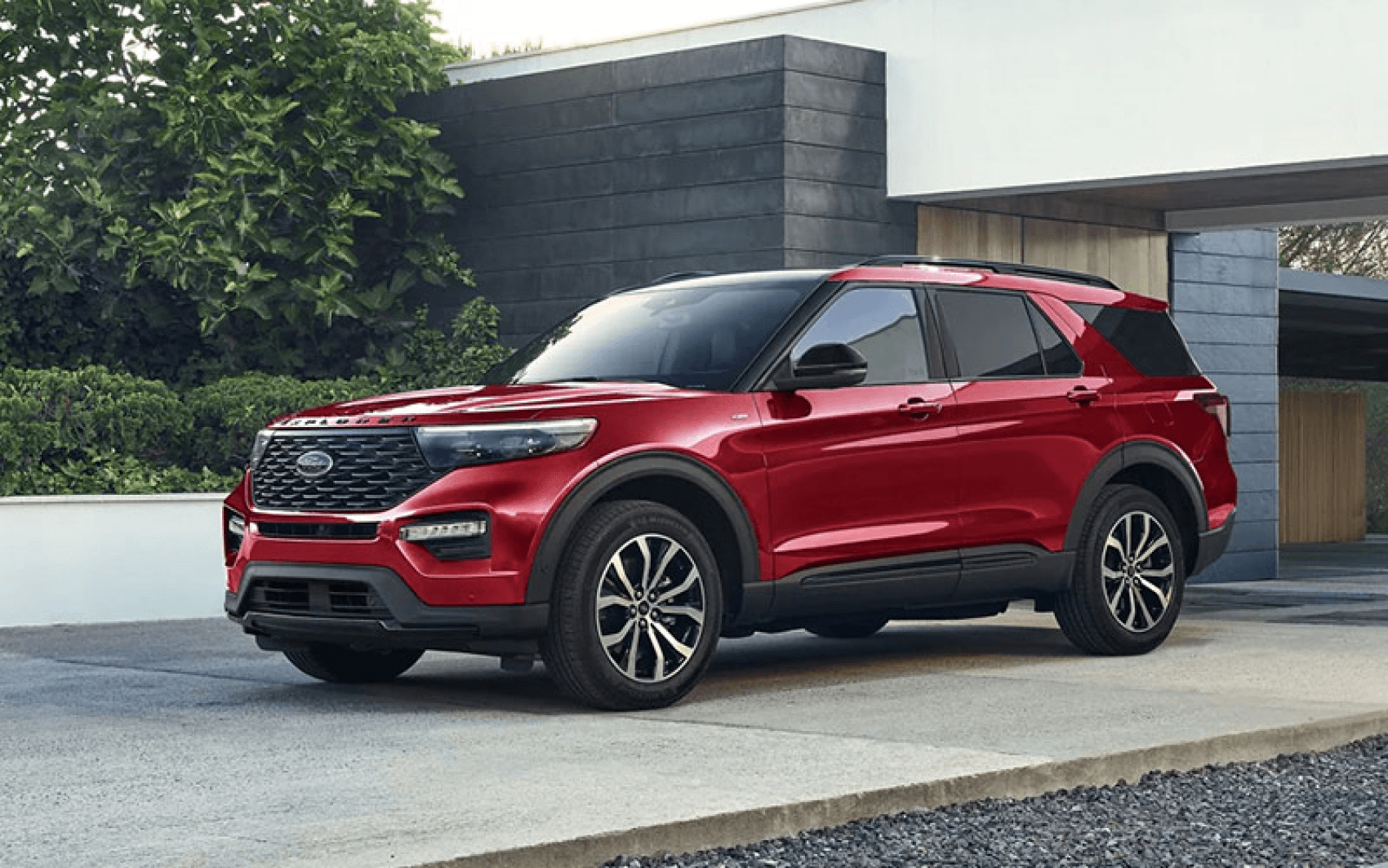 Ford Explorer in Driveway